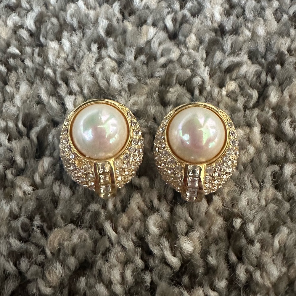 Vintage Christian Dior Clip On Earrings